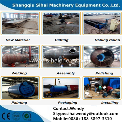 waste tyre recycling machine pyrolysis plant